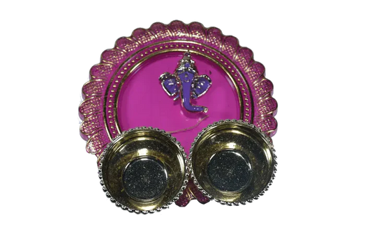 Acrylic Ganesha Platter - Elegant Return Gifts for Festivals