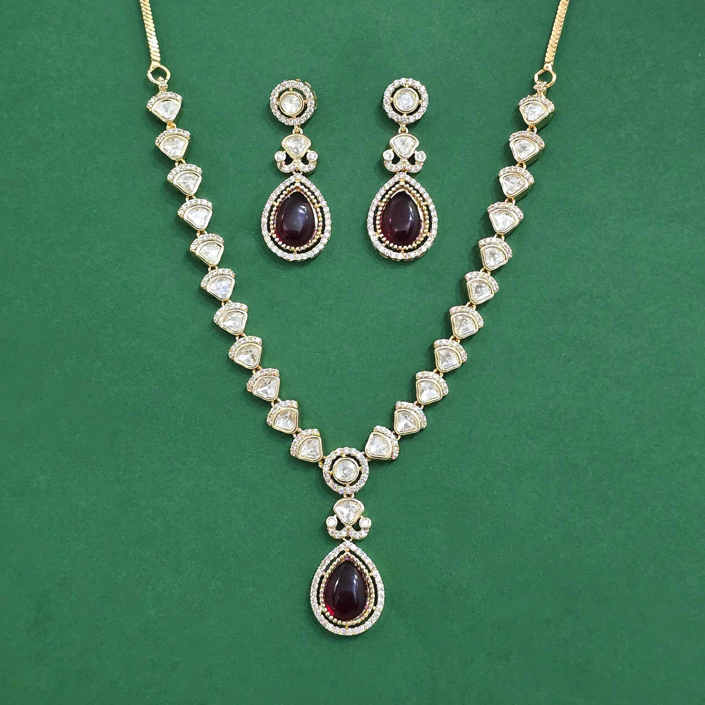 Kundan Classic Necklace – Carat Gold Plated
