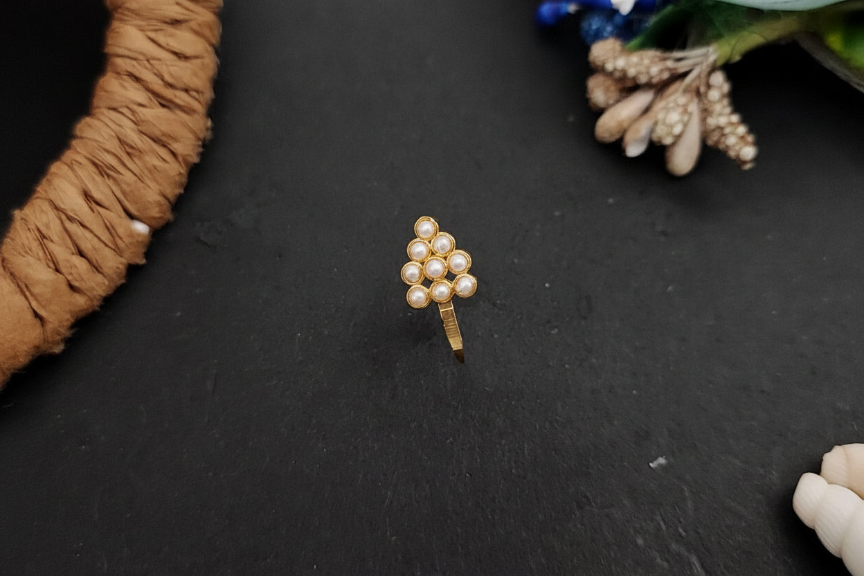 Clip on Elegant Antique Jewellery High Gold Polish for a Timeless Ethnic Look Nath