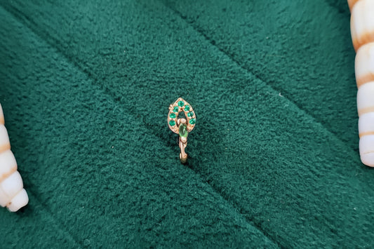 Clip on Designer Antique Full Stone Nath for Women