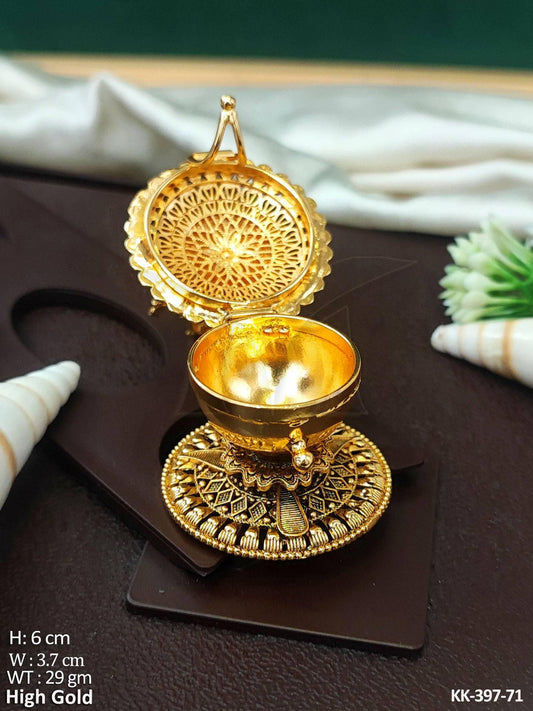 Beautiful High Gold Polish Design Fancy Style Sindoor Box