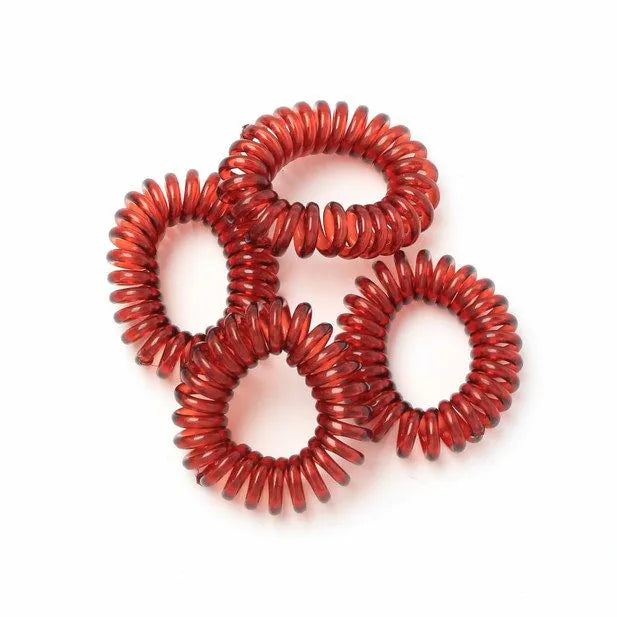 Molly and Rose Small telephone elastics - Tort - Card of 4 - 9mm thick