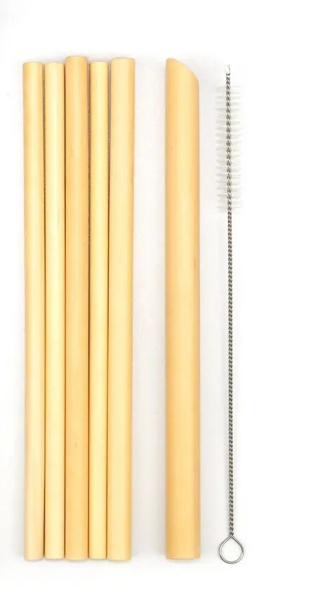 Bamboo Straws - Reusable Drinking Straw Set - Plastic-Free