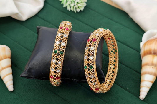 Antique Kundan Designer Bangles Set for Women