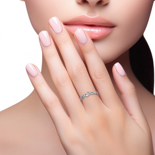 Om & Hamsa Evil Eye Ring – 925 Sterling Silver