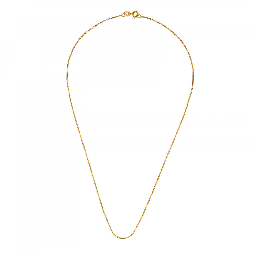 Gold‑Plated 925 Sterling Silver Curb Chain – 41cm