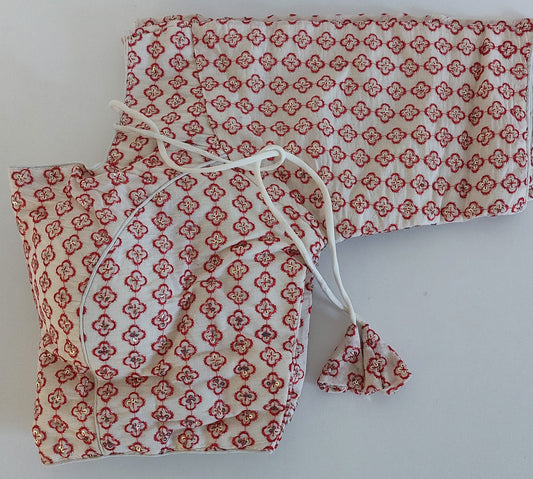 Pure Khadi Embroidered Blouse with Front Open Hook (Free Size 38–42)