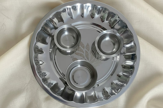 Silver plated Pooja Thali