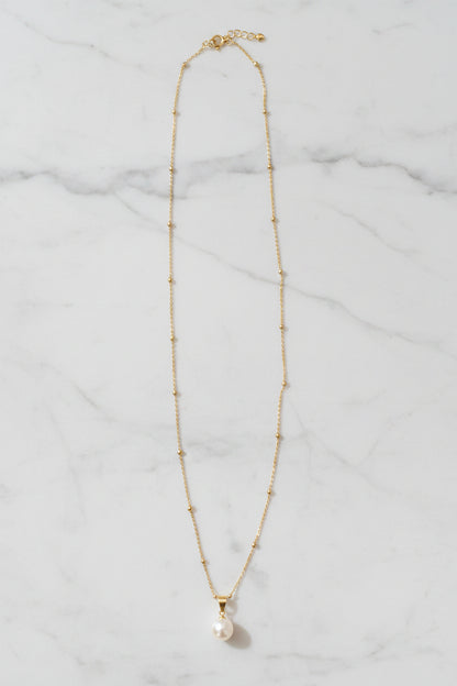 925 Sterling Silver (45cm) Gold‑Plated Beaded Chain Necklace