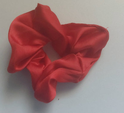 Satin Silk Hair Scrunchies for Girls & Women – Handmade Soft Elastic Hair Ties