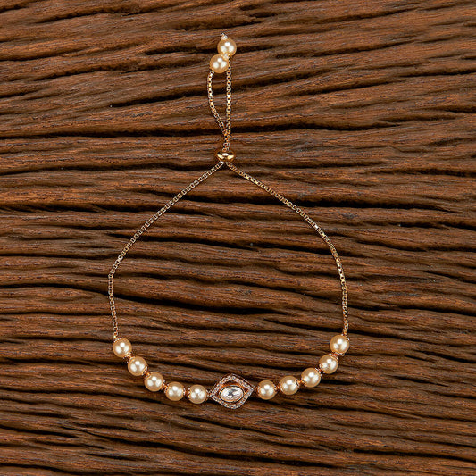 Kundan Adjustable Bracelet – Gold Plated