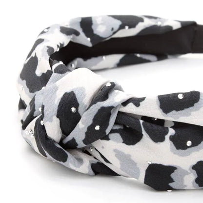 Molly and Rose 3cm wide animal print knotted aliceband