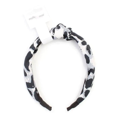 Molly and Rose 3cm wide animal print knotted aliceband