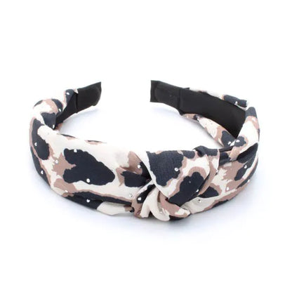 Molly and Rose 3cm wide animal print knotted aliceband