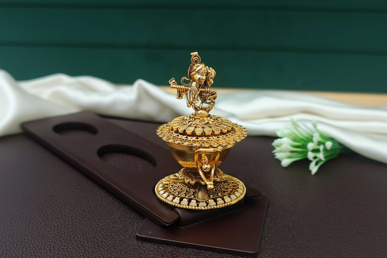 Beautiful High Gold Polish Design Fancy Style Sindoor Box