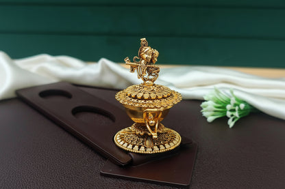 Beautiful High Gold Polish Design Fancy Style Sindoor Box