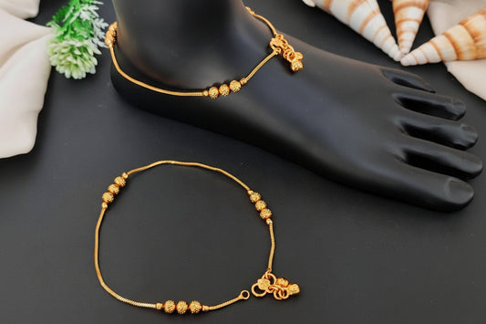 High Gold Designer Beads Anklet for Women