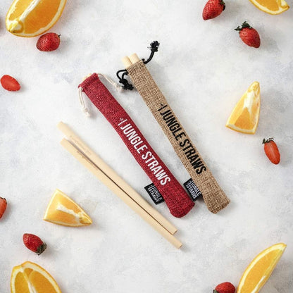 Bamboo Straws - Reusable Drinking Straw Set - Plastic-Free