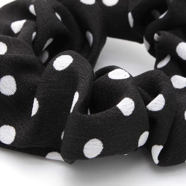Molly and Rose Black and white elastics & scrunchie set