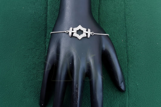 American Diamond White Rhodium Designer Bracelet