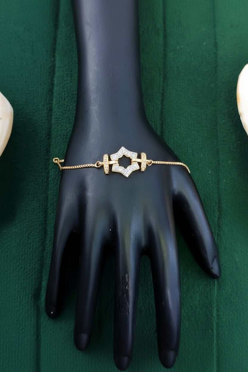 Elegant CZ Stone Adjustable Bracelet for Women