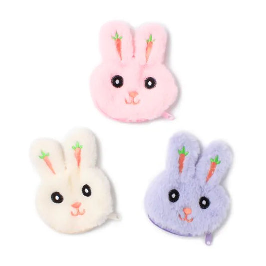 Molly and Rose Bunny face purse with zip 9x11cm