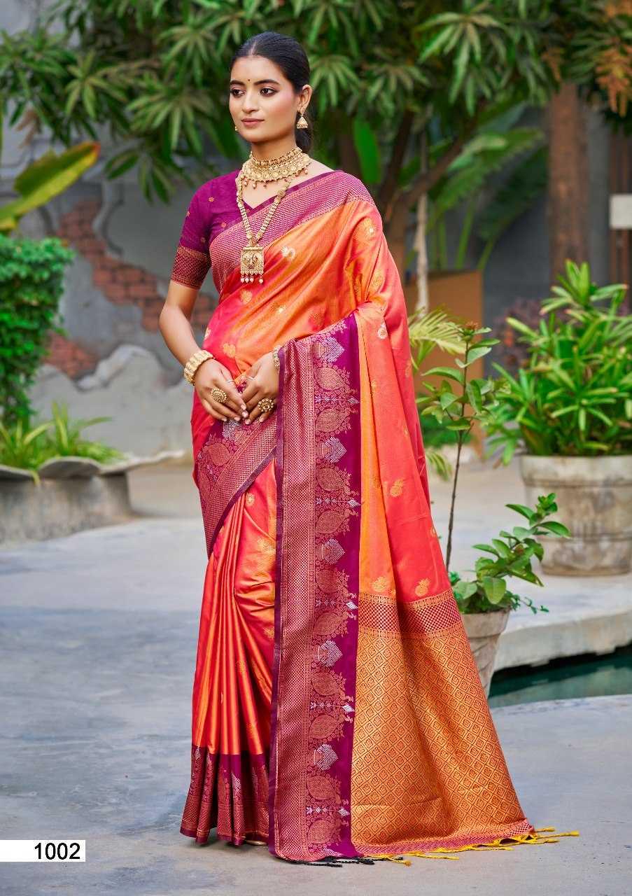 Lightweight Printed Soft Silk Saree with Blouse | Fancy Wear Silk Sari