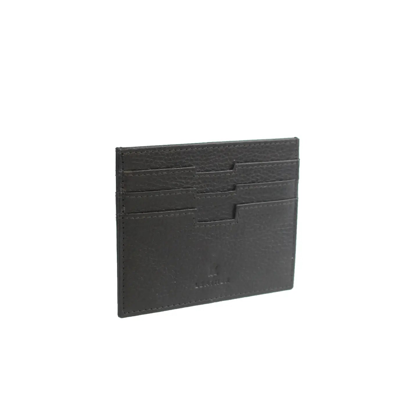Double‑Sided Leather Credit Card Holder with 6 Slots & Slip Pockets