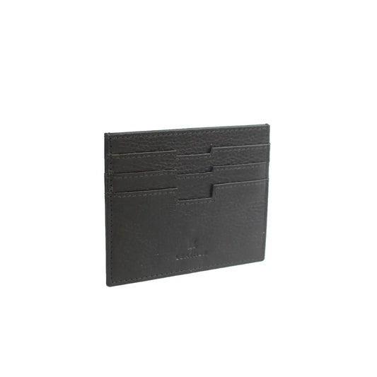 Double‑Sided Leather Credit Card Holder with 6 Slots & Slip Pockets
