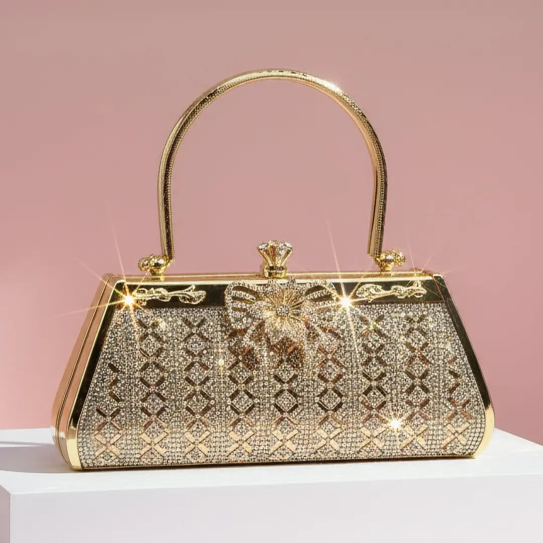 Crystal & Pearl Evening Clutch Bag Collection – Bow, Beaded, Mirrored Box Party Bags