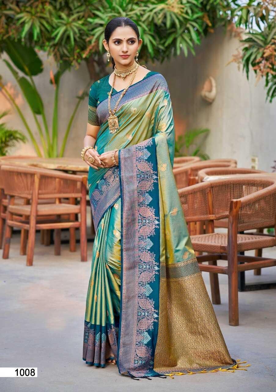 Lightweight Printed Soft Silk Saree with Blouse | Fancy Wear Silk Sari