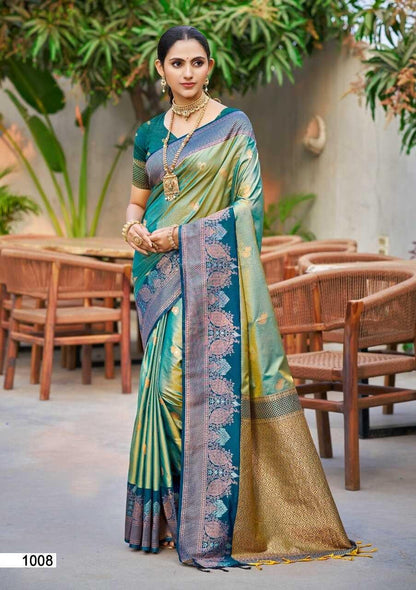 Lightweight Printed Soft Silk Saree with Blouse | Fancy Wear Silk Sari