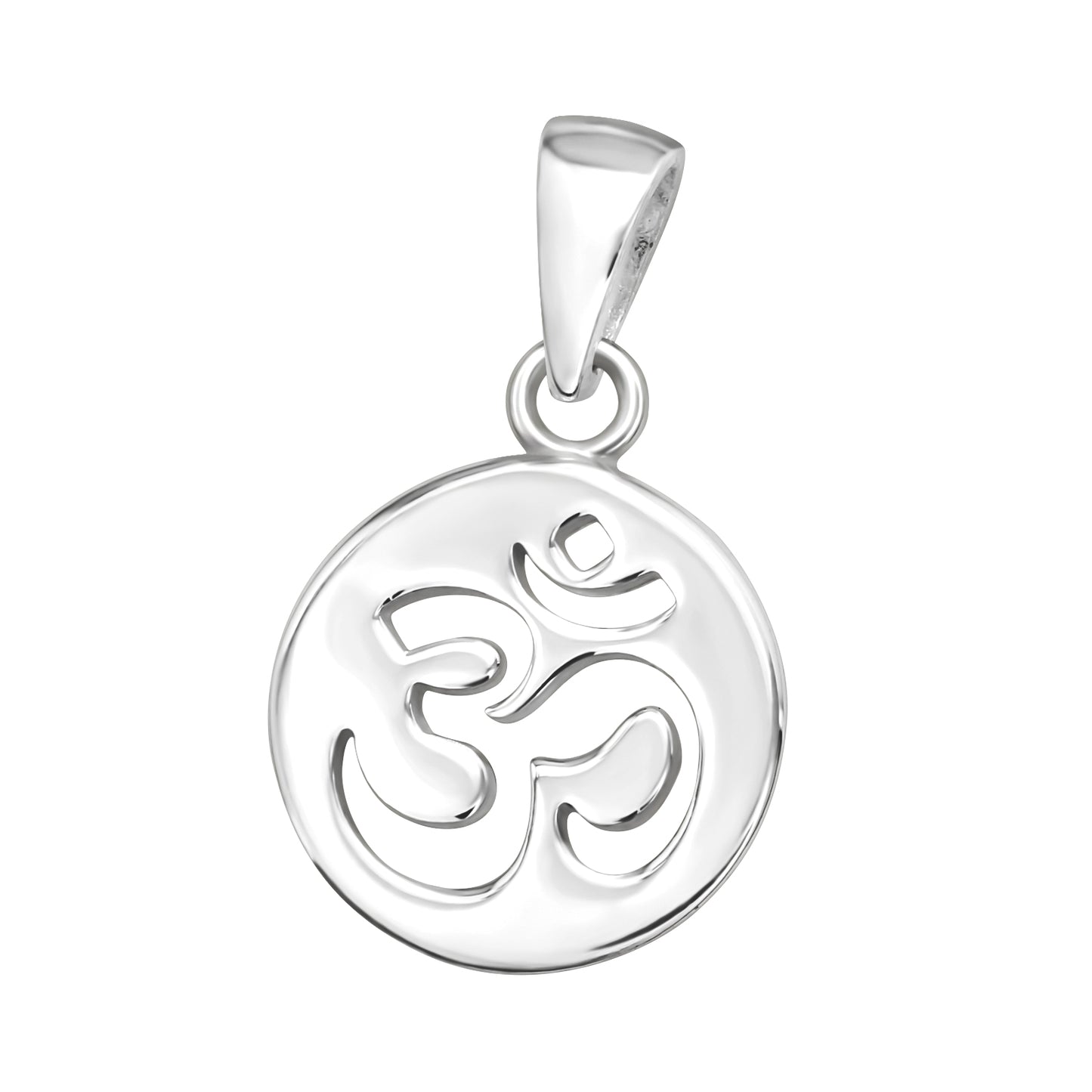 925 Sterling Silver Om Pendant – Dainty 11mm