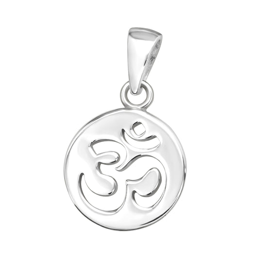 925 Sterling Silver Om Pendant – Dainty 11mm