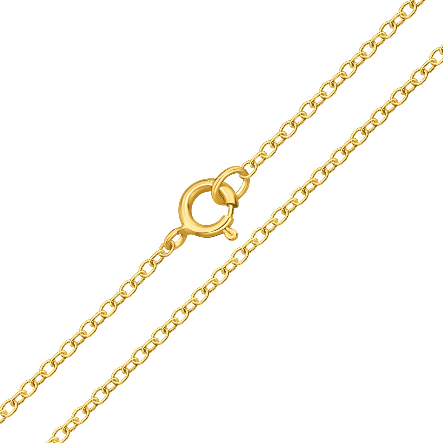 Gold‑Plated 925 Sterling Silver Cable Chain – 38cm
