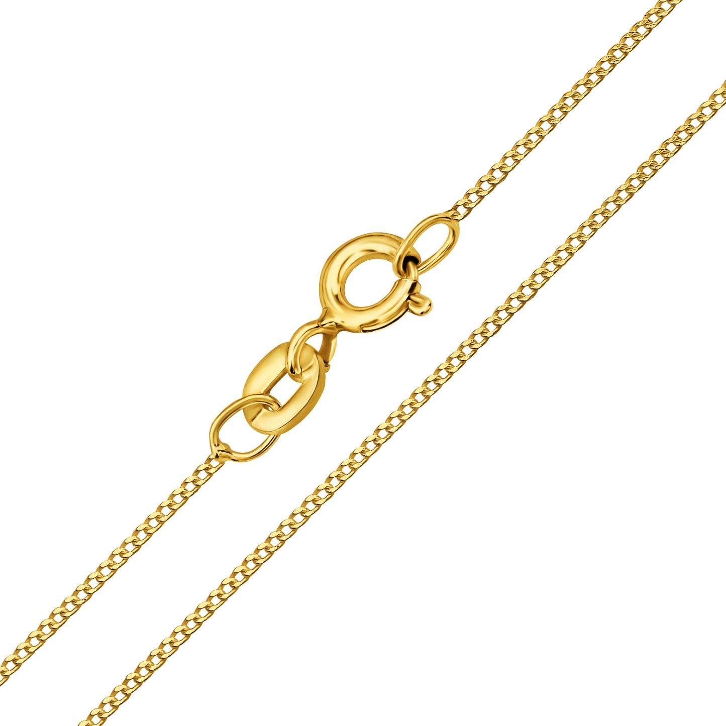Gold‑Plated 925 Sterling Silver Curb Chain – 41cm