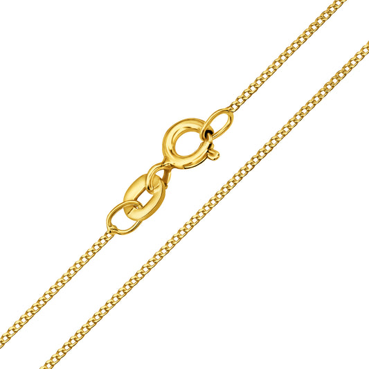 Gold‑Plated 925 Sterling Silver Curb Chain – 41cm
