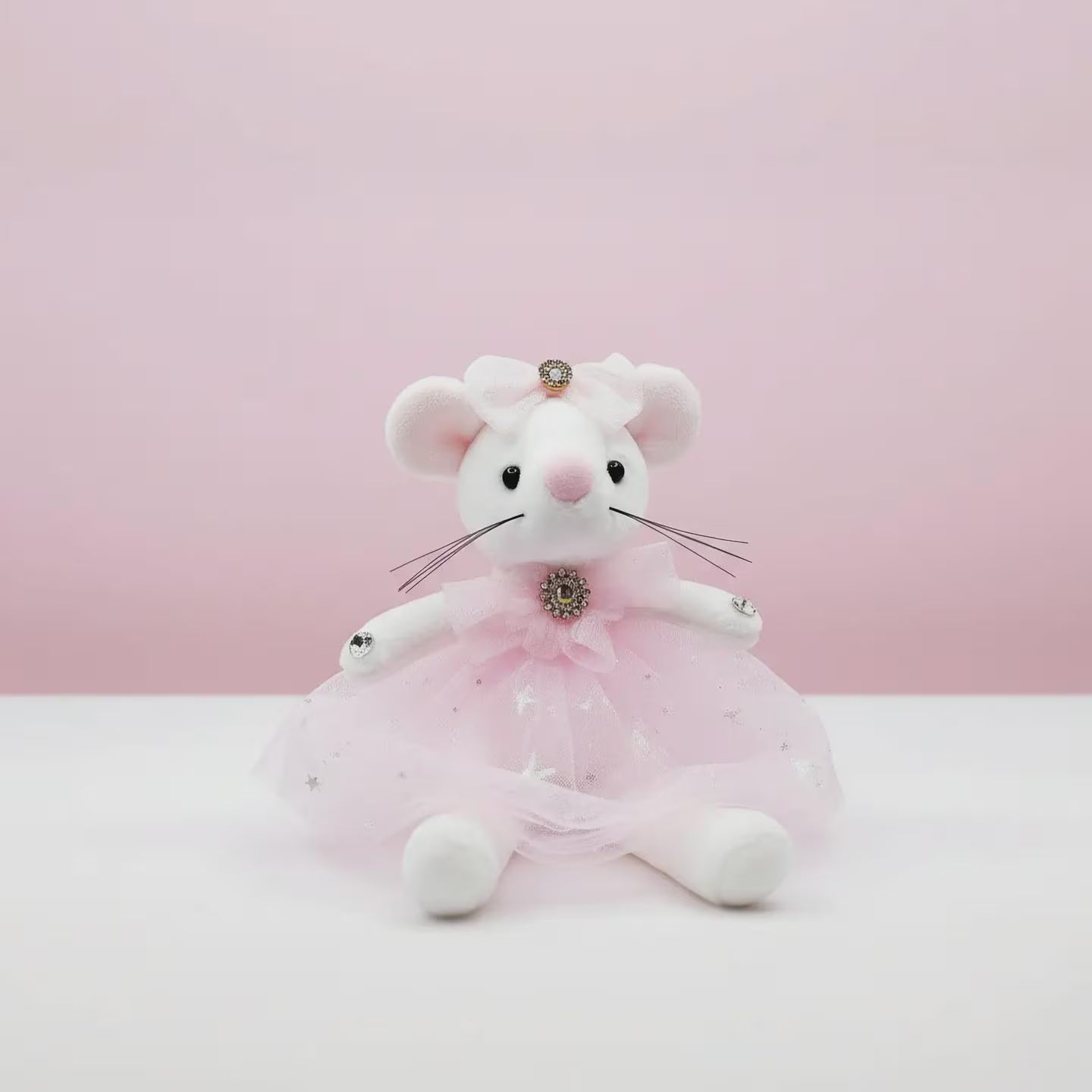 Softie Squad Mouse Keyring – Plush Bag Charm, Cute Fluffy Keychain, Gift for Kids & Teens