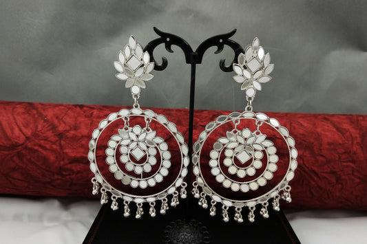 Antique Designer Full Stones Oxidized Silver Party wear Earring
