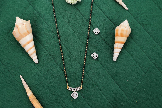 American Diamond Fancy Mangalsutra Pendant Set – Stylish Daily Wear Jewellery