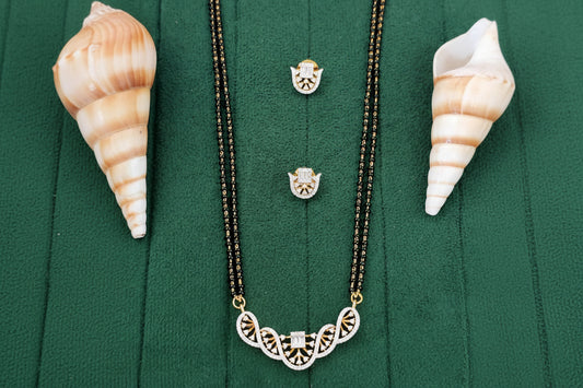 American Diamond Fancy Mangalsutra Pendant Set – Stylish Daily Wear Jewellery