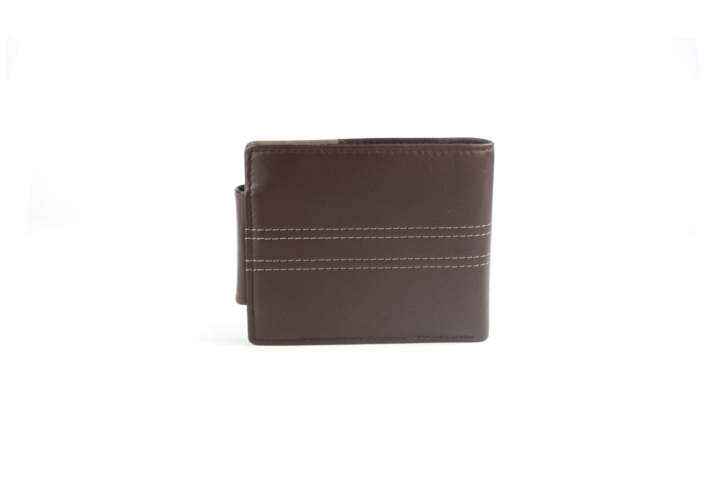Men’s Leather & Fabric Wallet – RFID, Bifold, Tab Closure