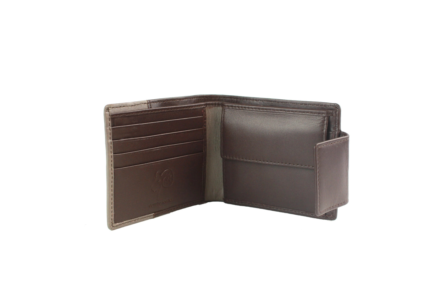 Men’s Leather & Fabric Wallet – RFID, Bifold, Tab Closure