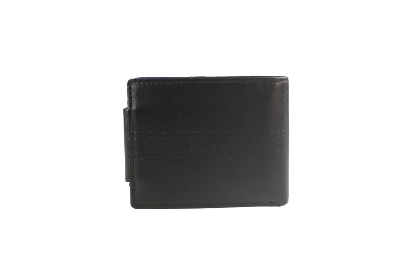 Men’s Leather & Fabric Wallet – RFID, Bifold, Tab Closure