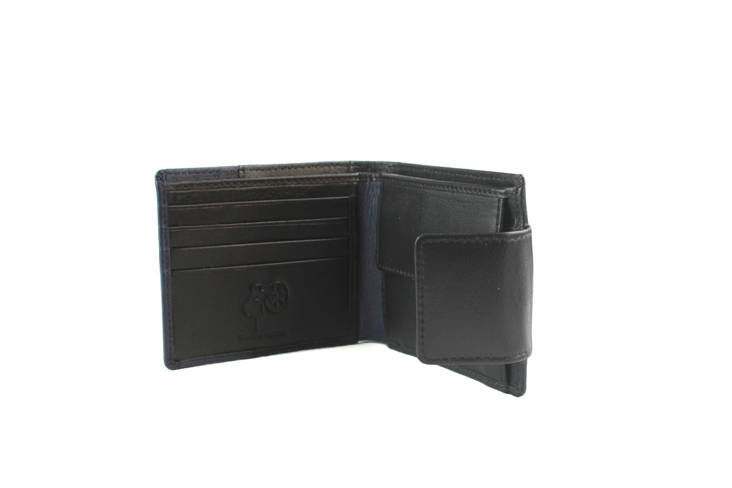 Men’s Leather & Fabric Wallet – RFID, Bifold, Tab Closure