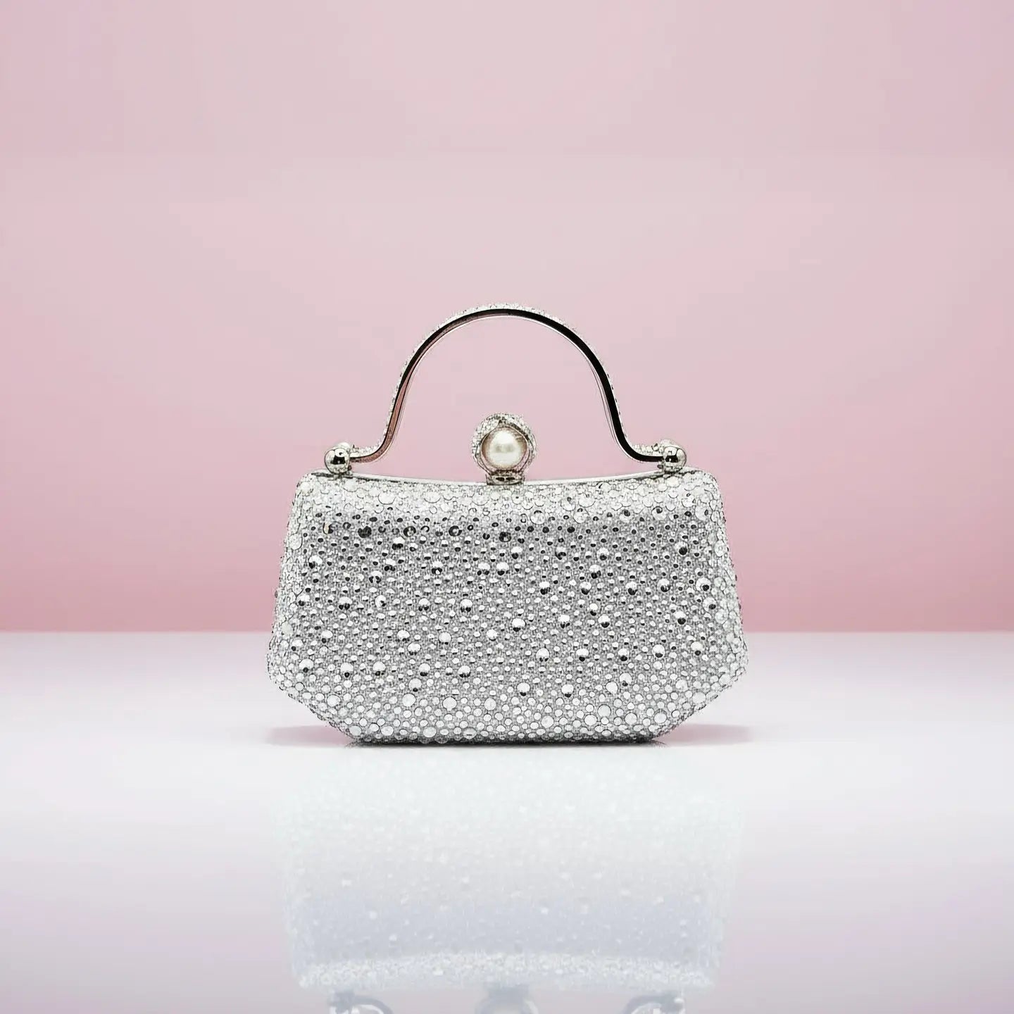 Crystal & Pearl Evening Clutch Bag Collection – Bow, Beaded, Mirrored Box Party Bags