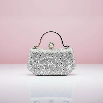 Crystal & Pearl Evening Clutch Bag Collection – Bow, Beaded, Mirrored Box Party Bags
