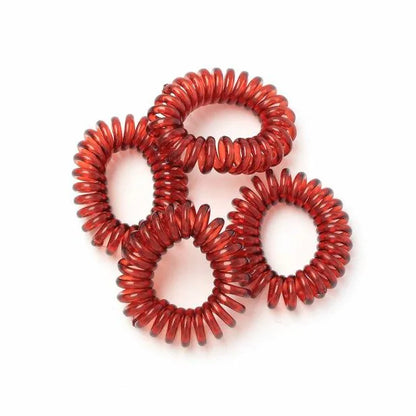 Molly and Rose Small telephone elastics - Tort - Card of 4 - 9mm thick