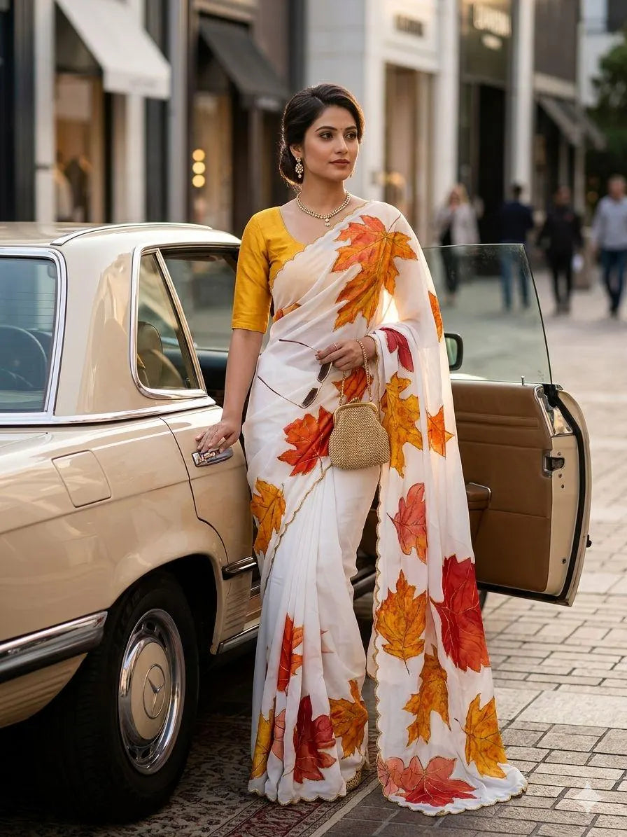 Tabby Organza Silk Embroidered  Saree  Saree