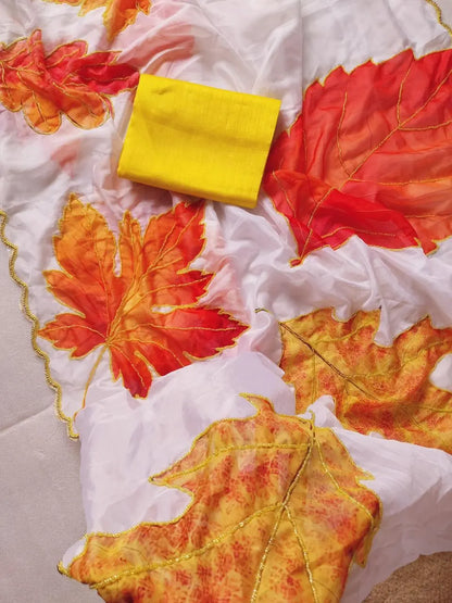 Tabby Organza Silk Embroidered  Saree  Saree